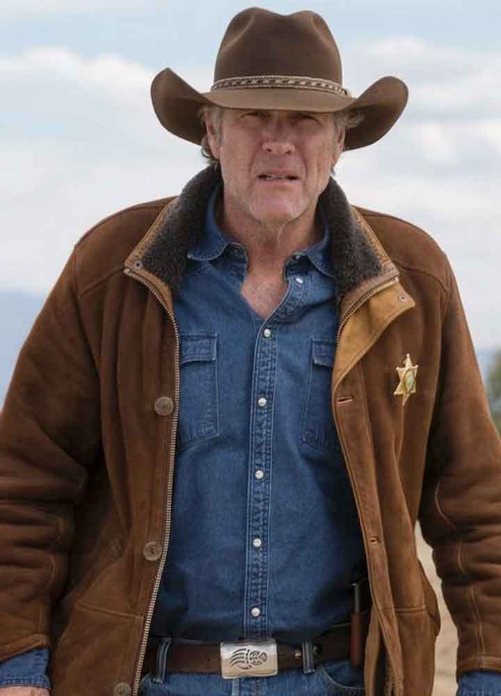 LONGMIRE (SHERIFF WALT) ROBERT TAYLOR LEATHER COAT LONGMIRE (SHERIFF WALT) ROBERT TAYLOR LEATHER COAT